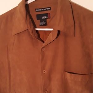 Utopia sueded microfiber button front shirt Sz. M